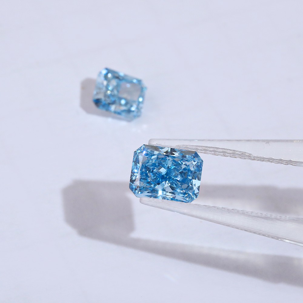 Amplia gama de parámetros Gran inventario Forma radiante Diamantes sueltos Diamantes azules CVD