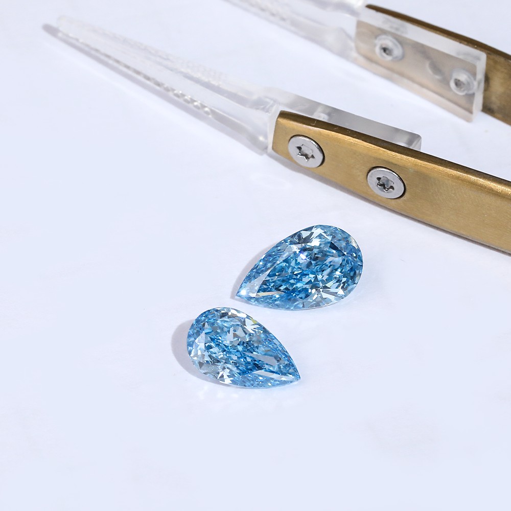 Amplia gama de parámetros Múltiples stocks Forma de pera Diamantes sueltos Diamantes azules CVD