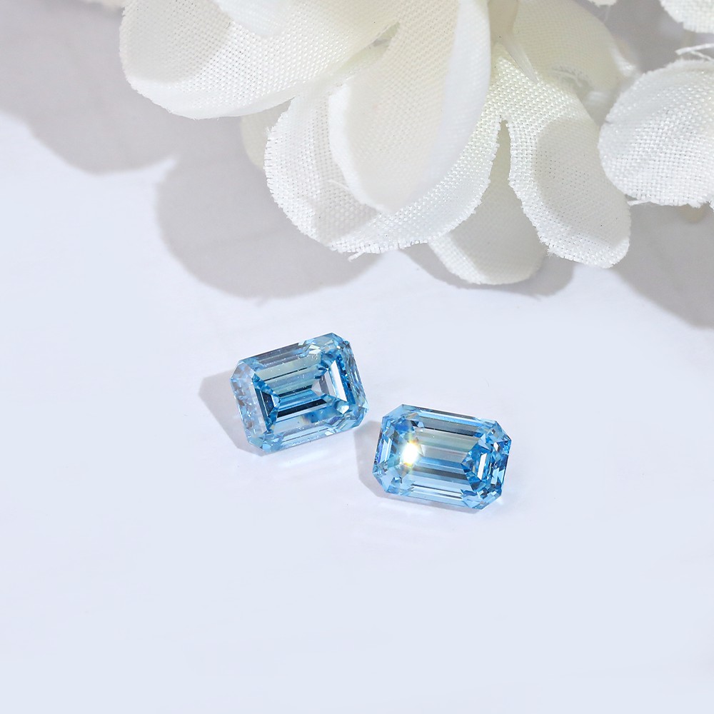 Amplia gama de parámetros Múltiples stocks Forma esmeralda Diamantes sueltos Diamantes azules CVD