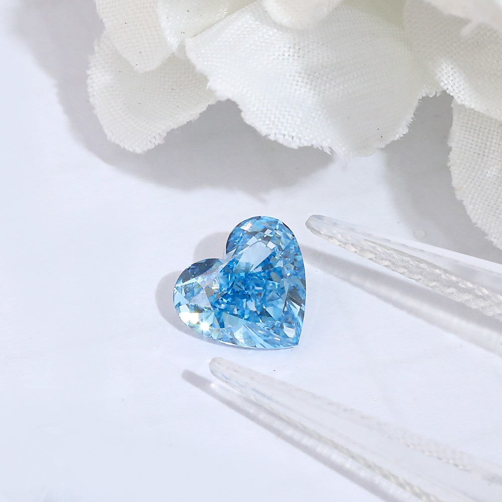 Amplia gama de parámetros Múltiples stocks Forma de corazón Diamantes sueltos Diamantes azules CVD