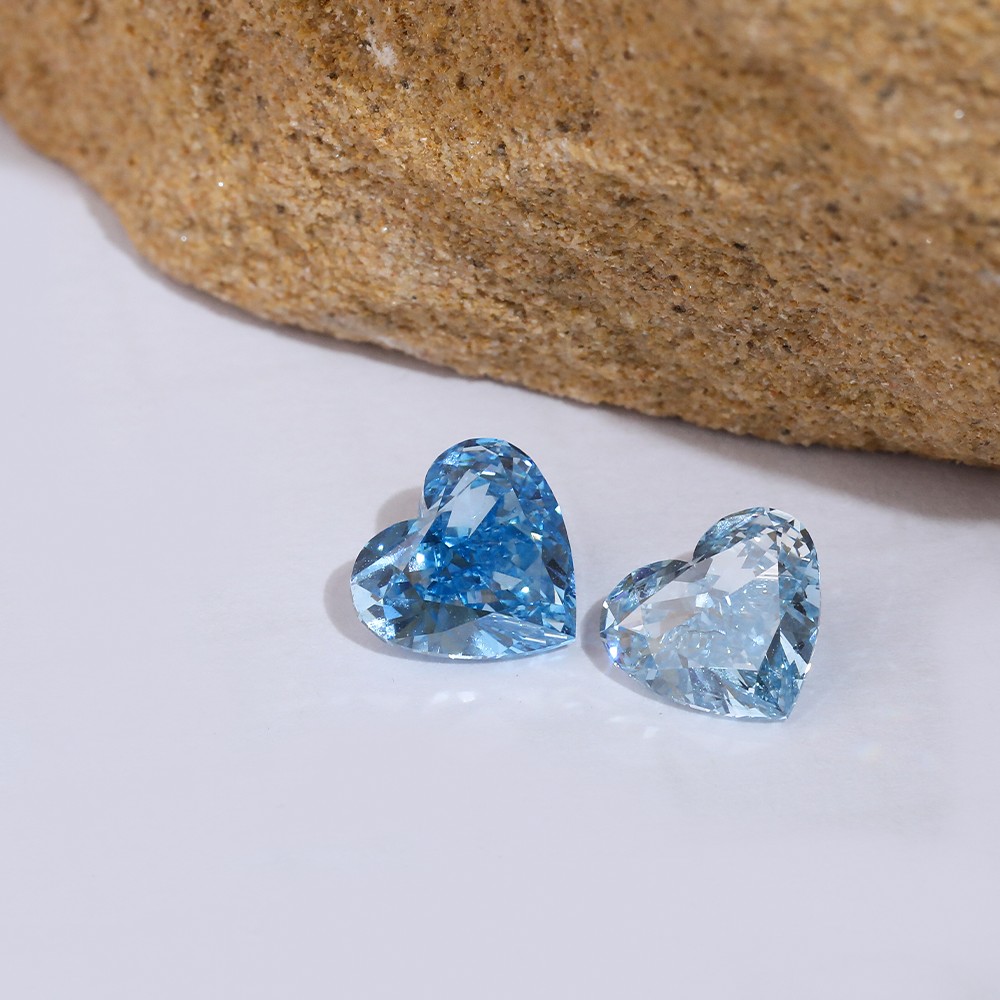 Amplia gama de parámetros Múltiples stocks Forma de corazón Diamantes sueltos Diamantes azules CVD
