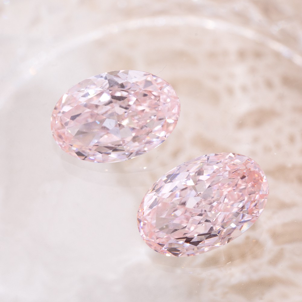 Diamante suelto rosa ovalado de gran quilates