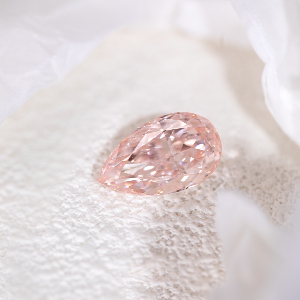 13.09ct diamantes a granel certificados IGI en forma de pera rosa de gran quilates