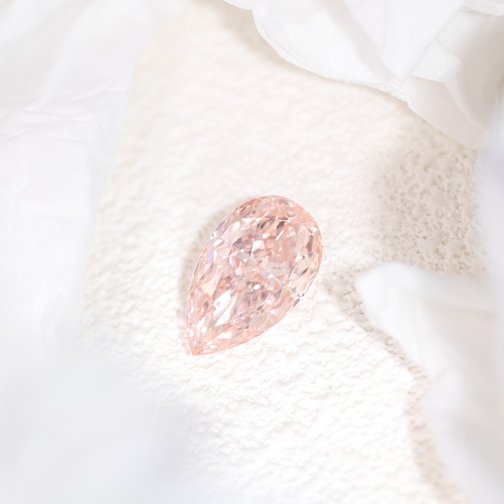 13.09ct diamantes a granel certificados IGI en forma de pera rosa de gran quilates
