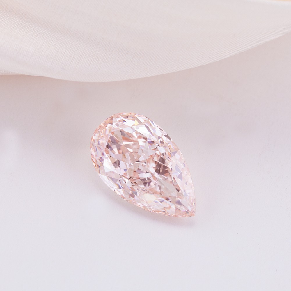 13.09ct diamantes a granel certificados IGI en forma de pera rosa de gran quilates