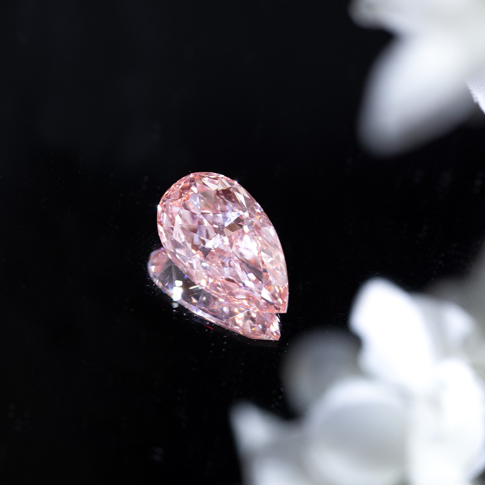 13.09ct diamantes a granel certificados IGI en forma de pera rosa de gran quilates