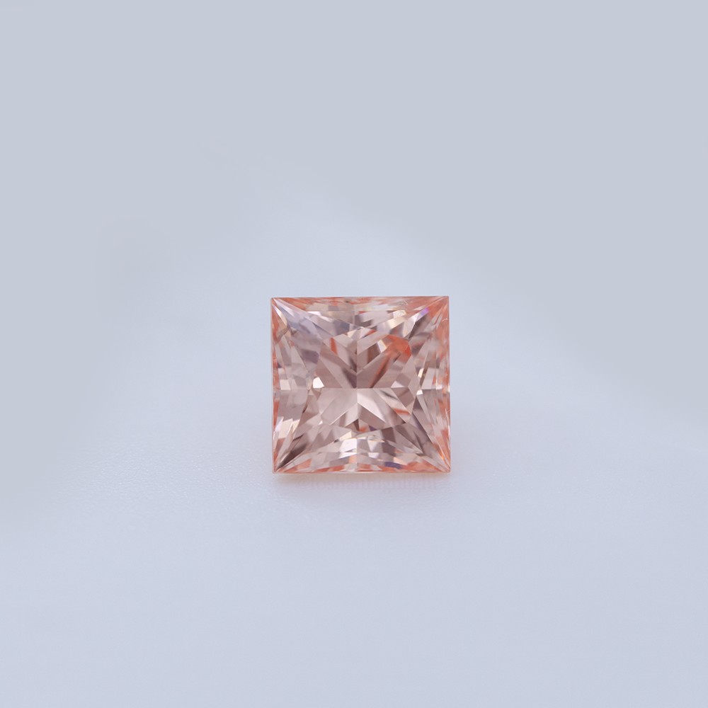 1.63ct princesa marrón - Naranja de lujo corta diamantes CVD