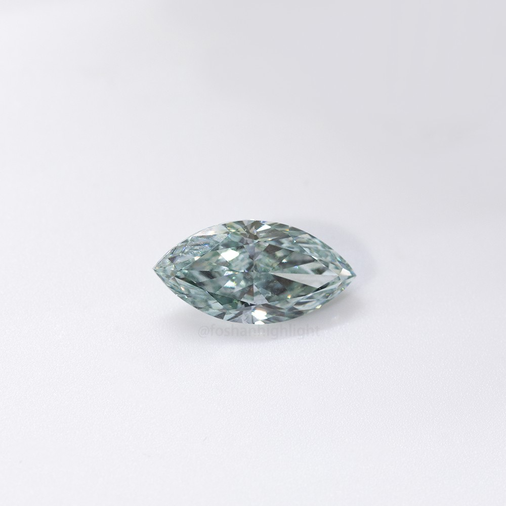 3.02ct Fancy Gris Verde Marquise CVD Diamante