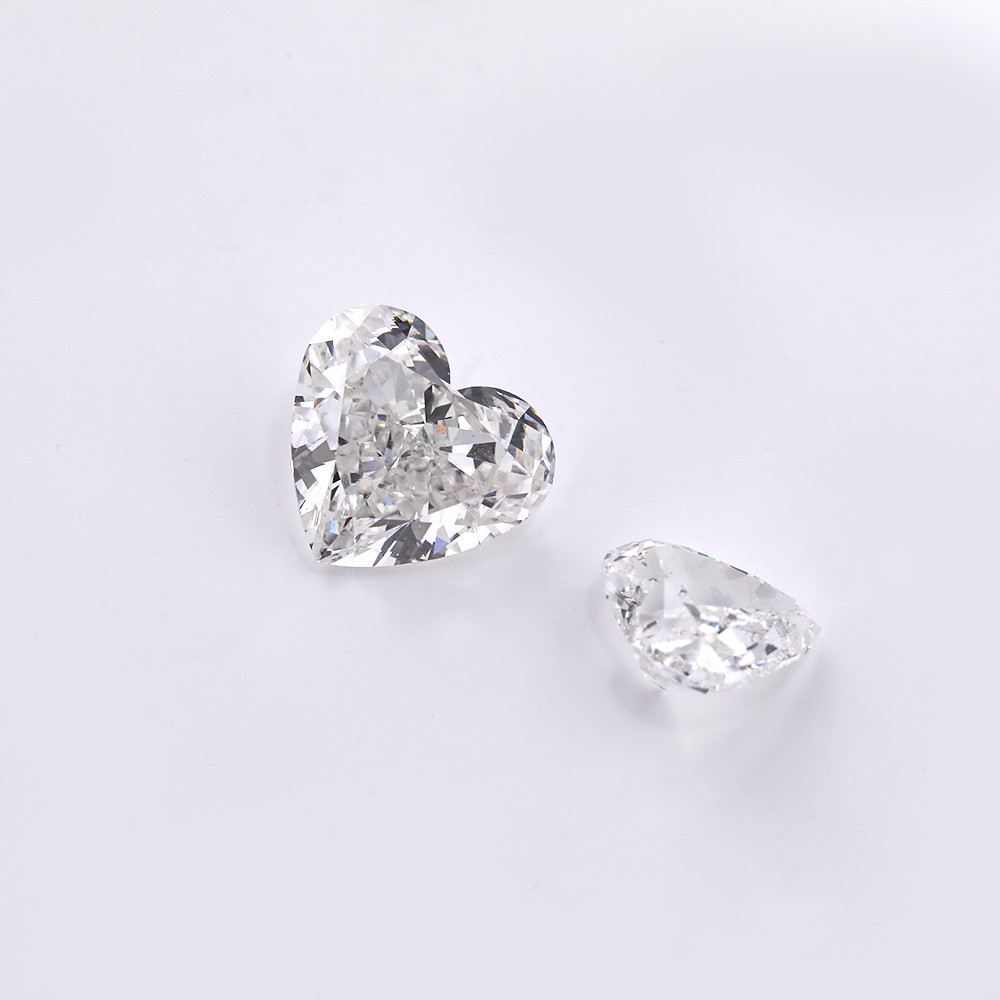 Más stock Corazón cortado Diamantes sueltos CVD Diamantes sueltos blancos