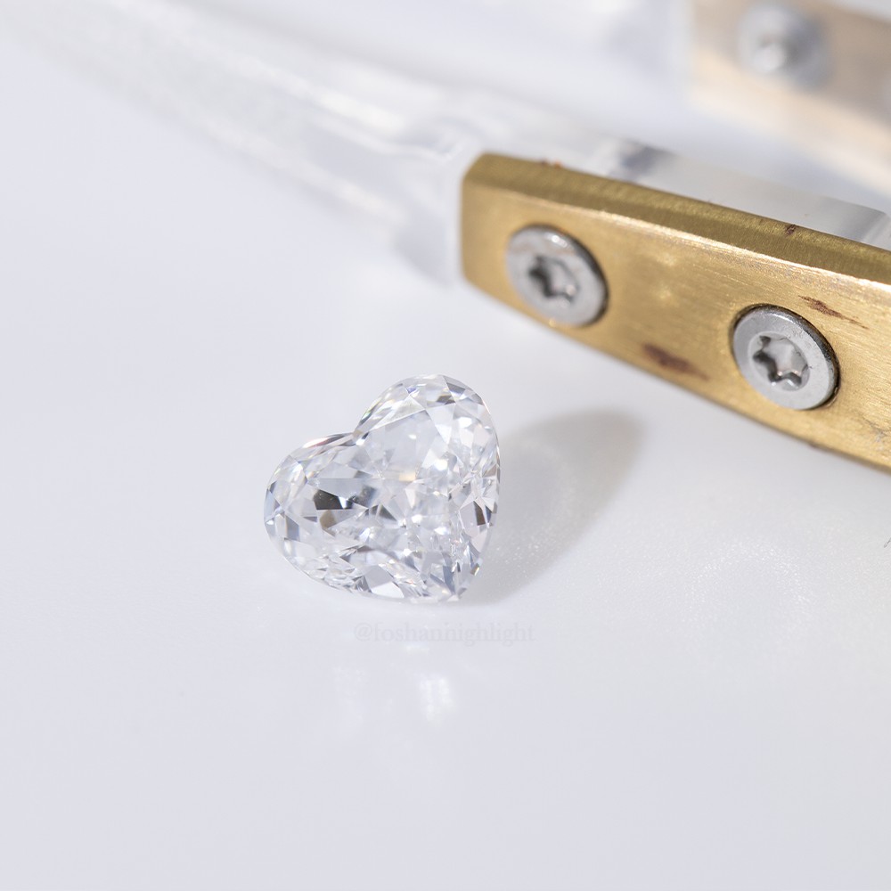 Más stock Corazón cortado Diamantes sueltos CVD Diamantes sueltos blancos