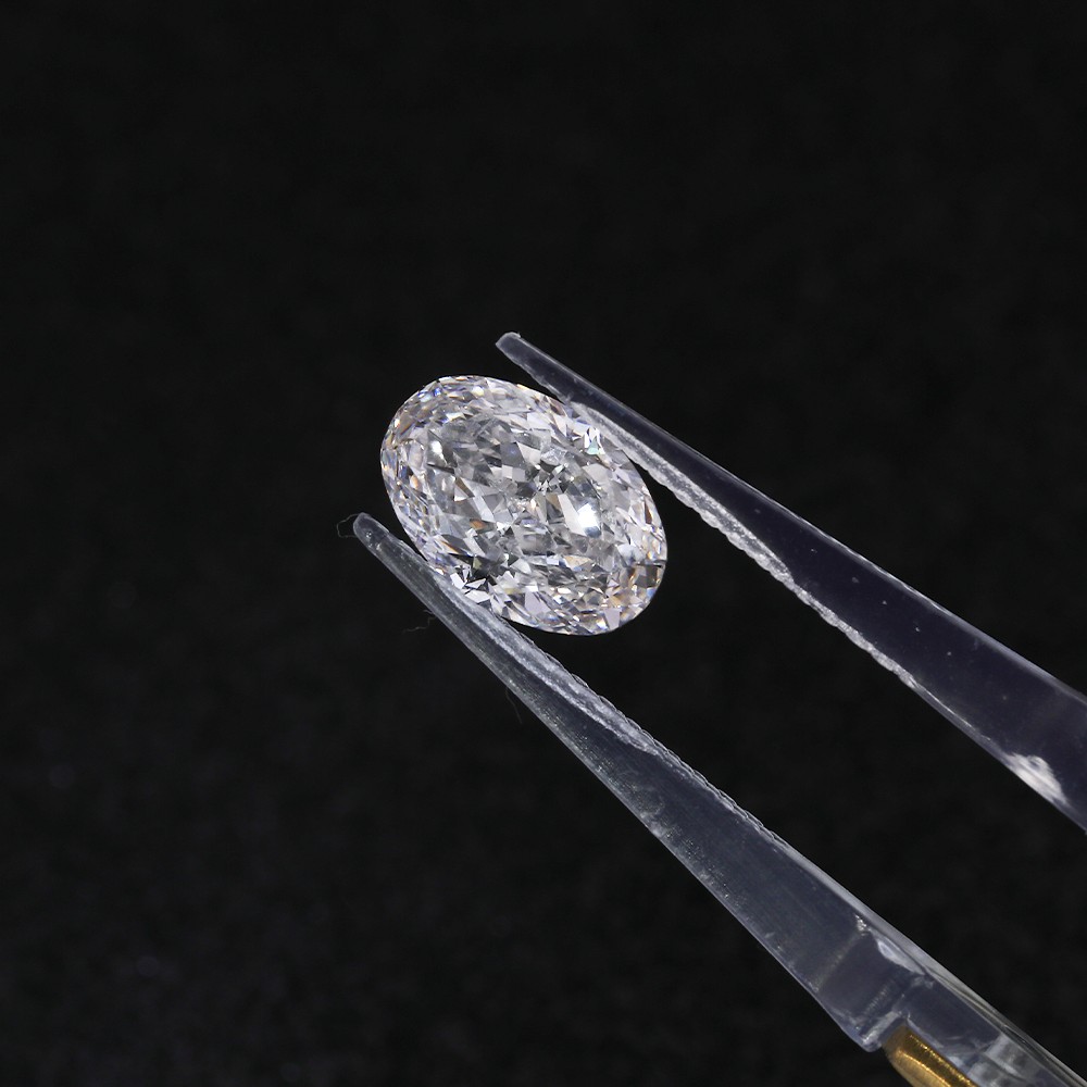 Más stock Diamantes sueltos de corte oval CVD Diamantes sueltos blancos