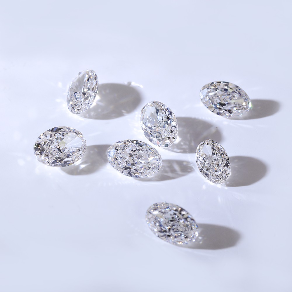 Más stock Diamantes sueltos de corte oval CVD Diamantes sueltos blancos