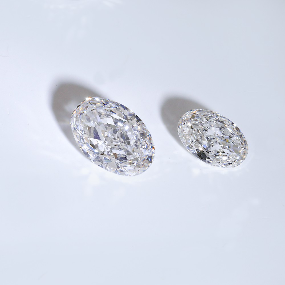 Más stock Diamantes sueltos de corte oval CVD Diamantes sueltos blancos