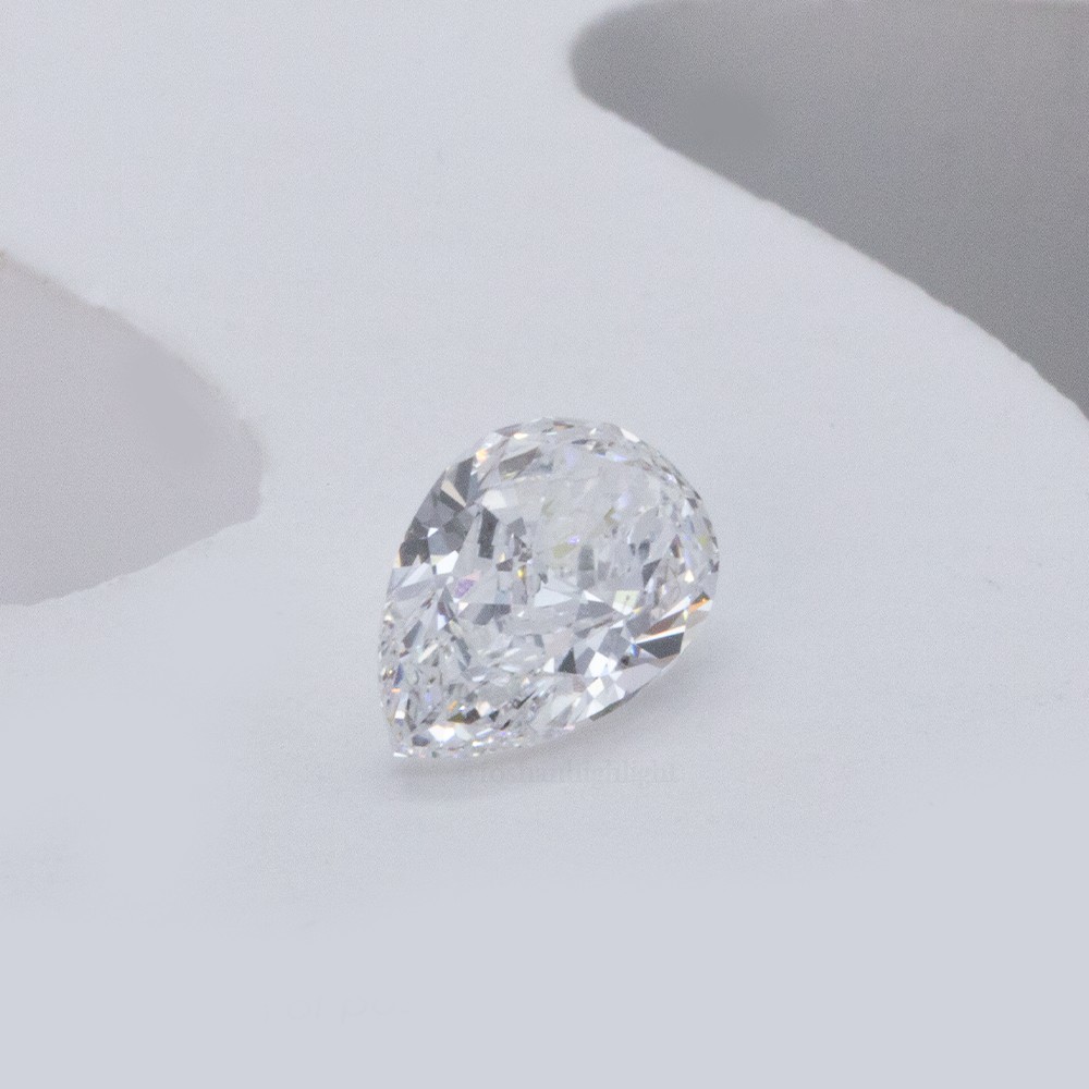 Diamante en forma de pera CVD cultivado en laboratorio diamante blanco suelto