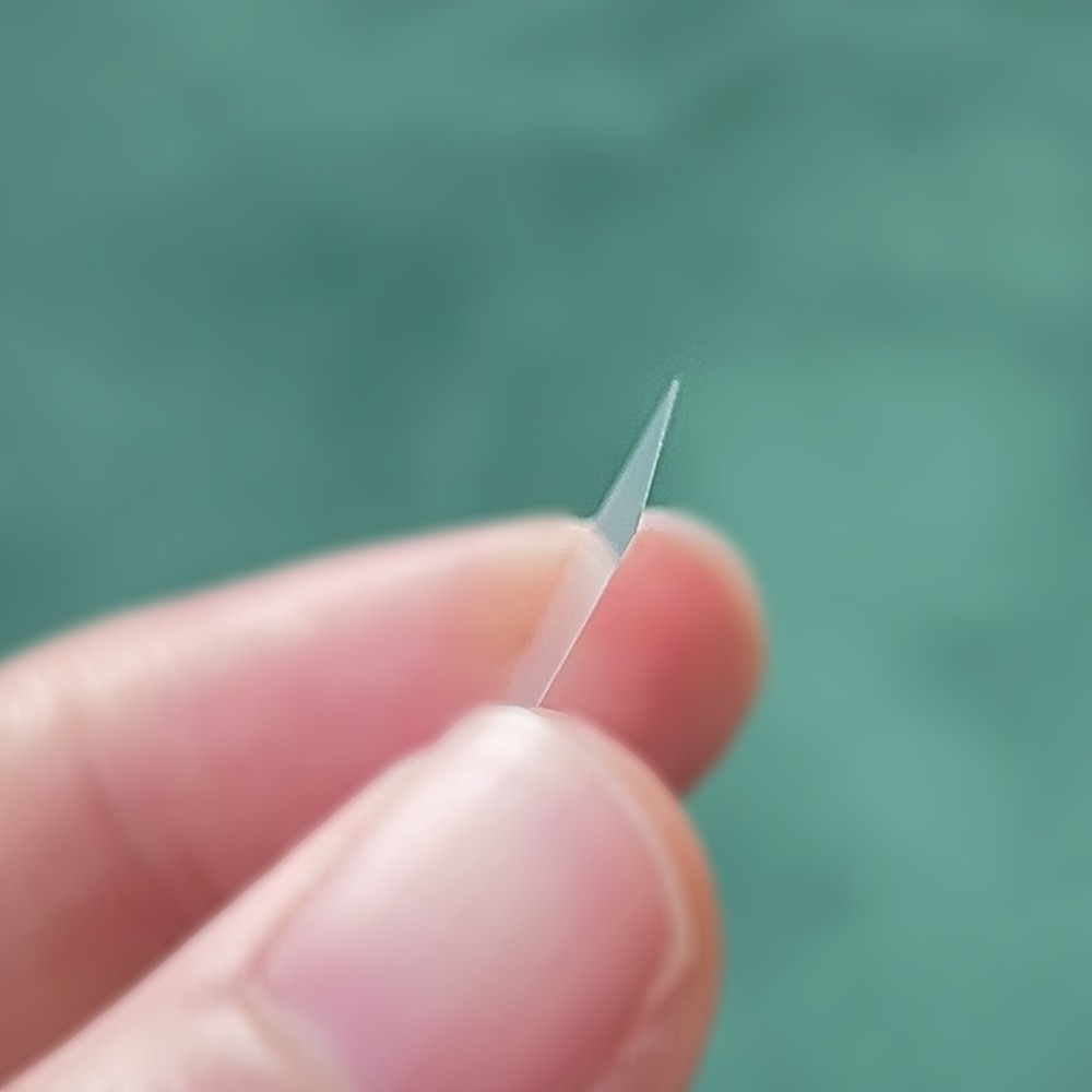 Cuchilla de diamante para corte fino, superfina, 0,05 mm de grosor, con diamante sintético CVD, 10 x 10 mm.