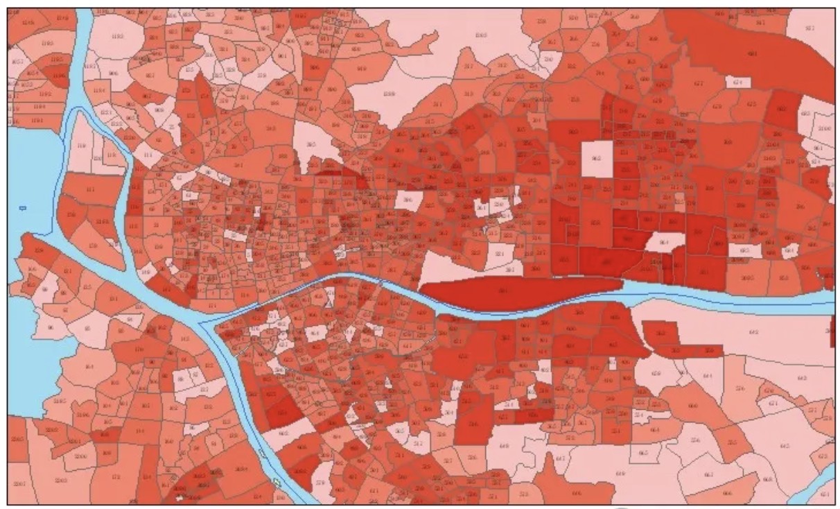 广州全市社区行政村平均房租标准 (2023) 