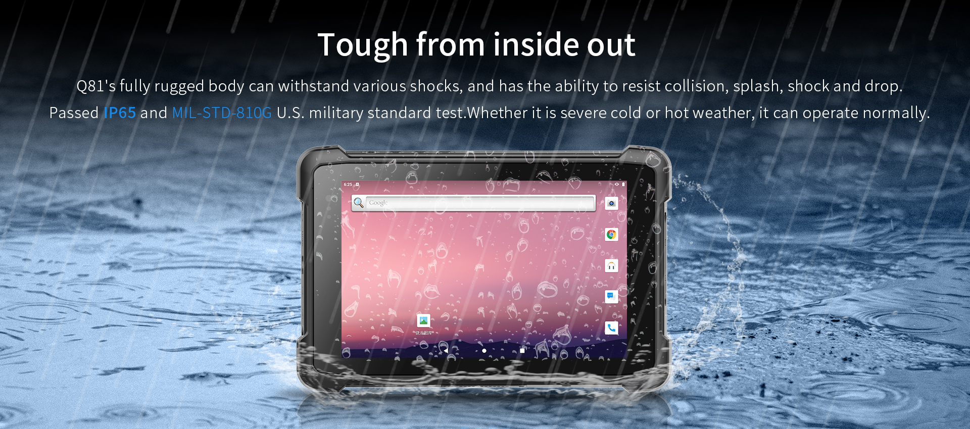 EM-Q81 8 Inch outdoor windows/win Rugged Tablet&MIL-STD 810G tough tablet6