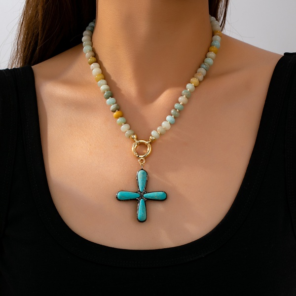 Bohemian style, Handmade Natural Stone Necklace