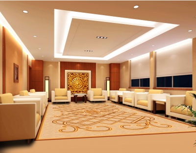 定制手工地毯，印花会议室地毯