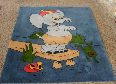 定制手工地毯、卡图图案儿童地毯