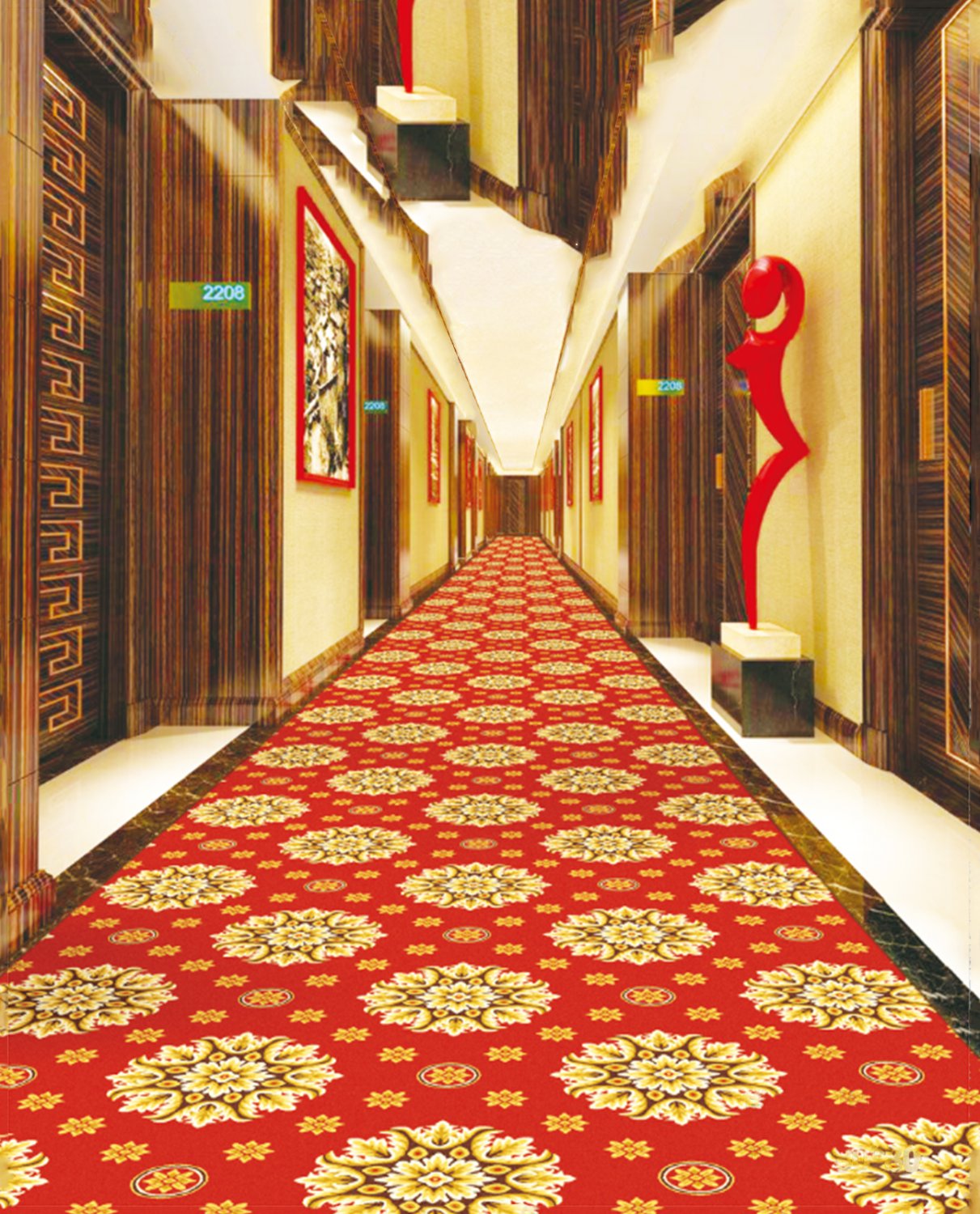 酒店客房走廓宴会厅印花地毯