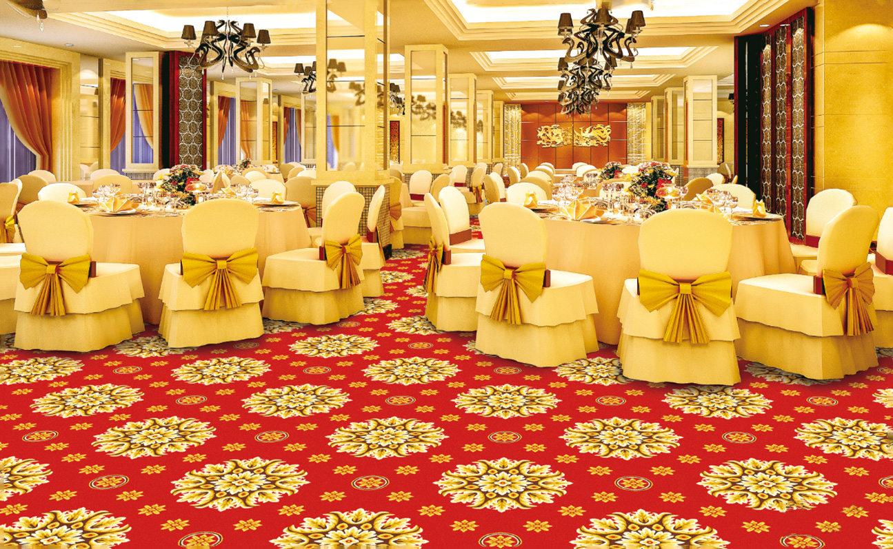酒店客房走廓宴会厅印花地毯