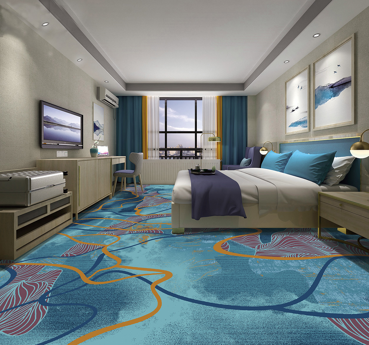 酒店宾馆客房走廓地毯