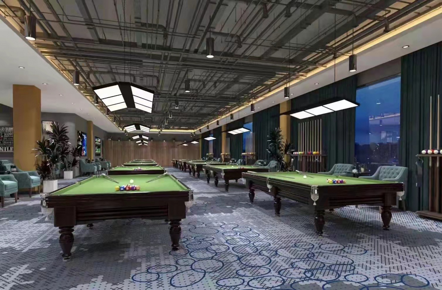 广州现货台球厅地毯，桌球室地毯，定制地毯厂家