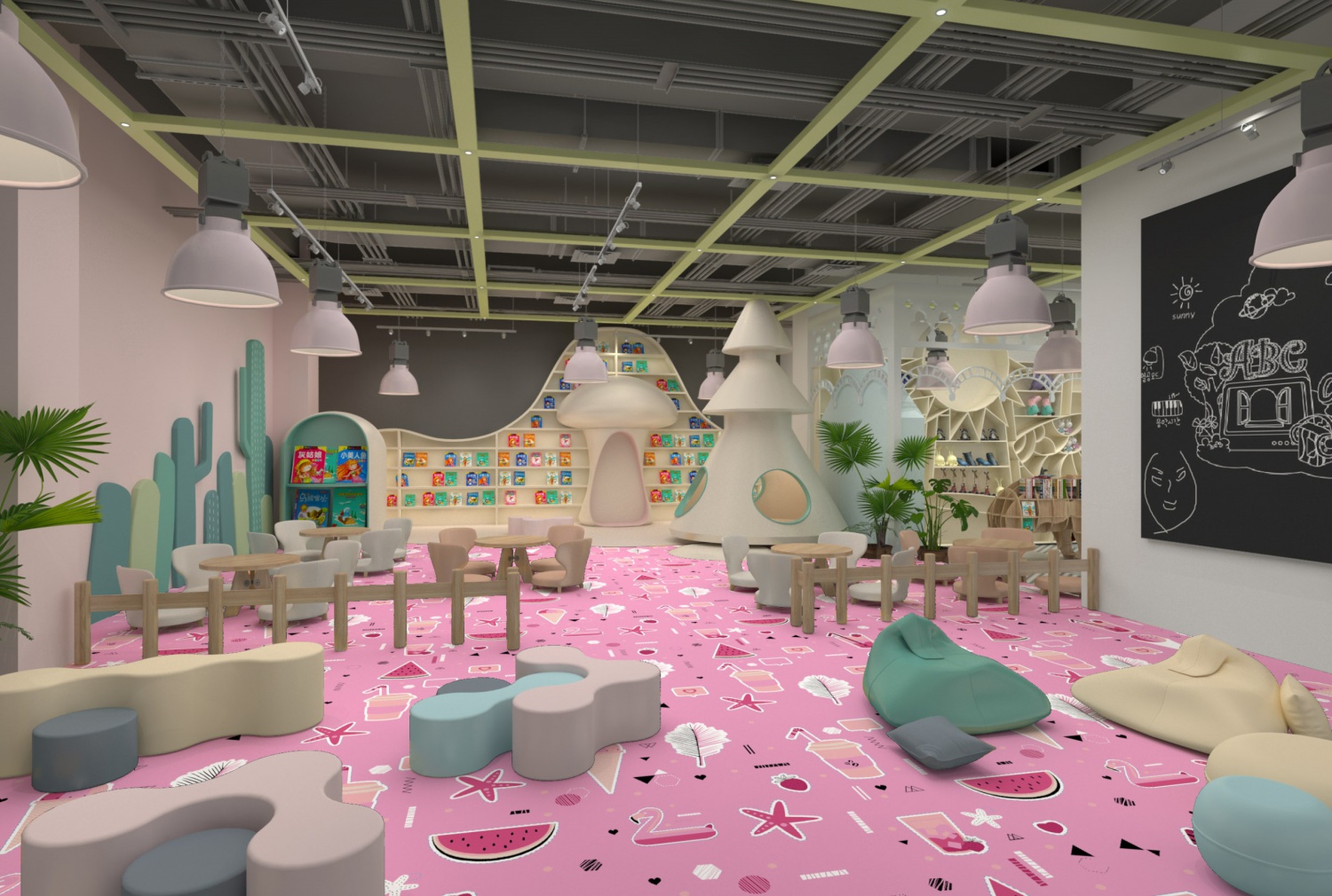 儿童卡通房间毯