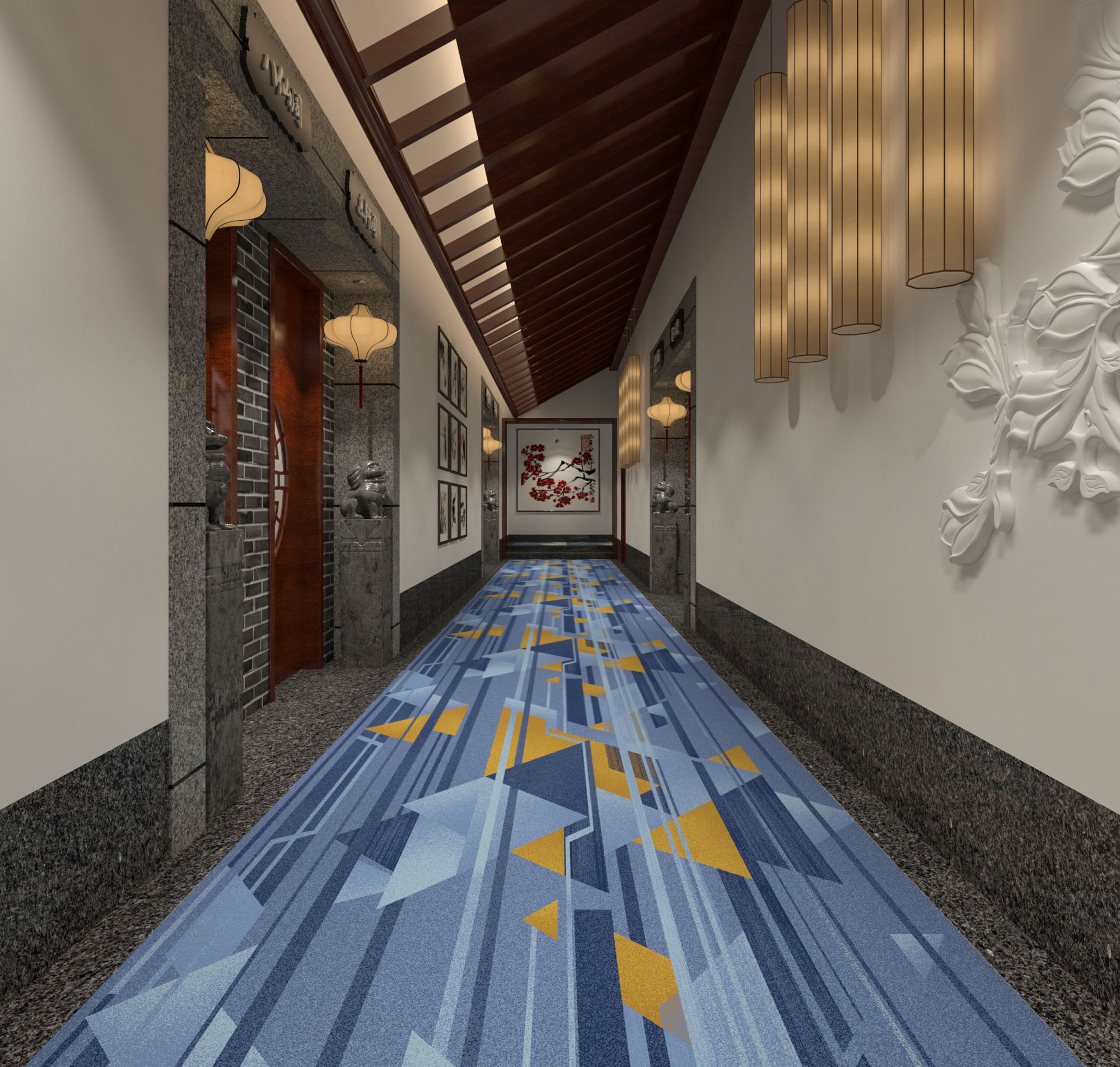 走廊客房宾馆地毯