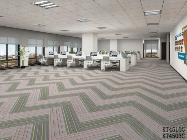 拼块地毯。条纹地毯，办公地毯