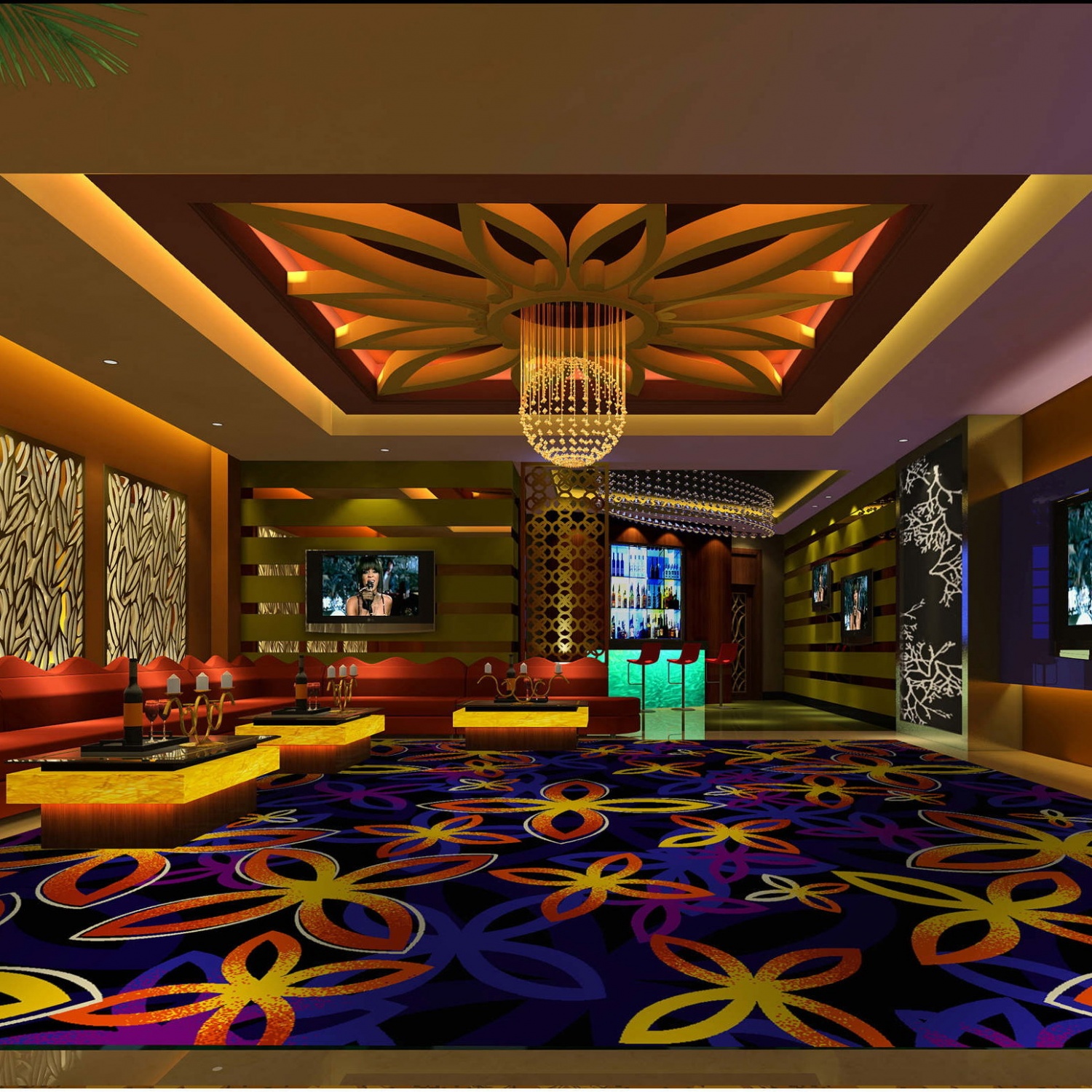 豪华KTV包房效果图