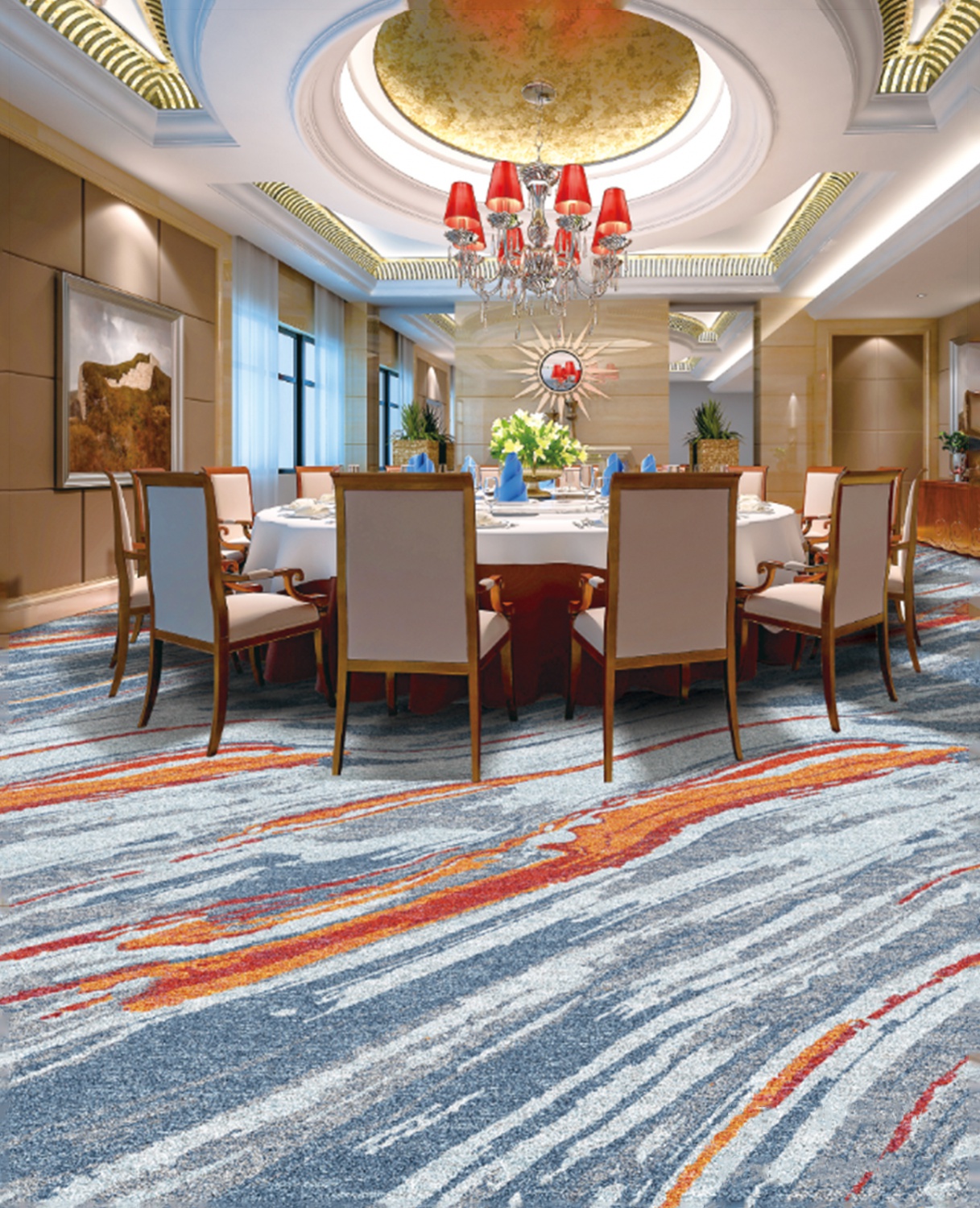 尼龙印花现货酒店餐厅包房地毯