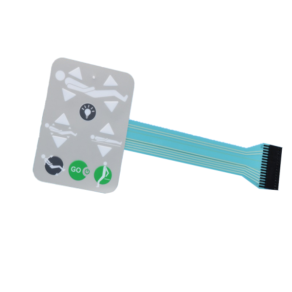 Medical lifting bed button