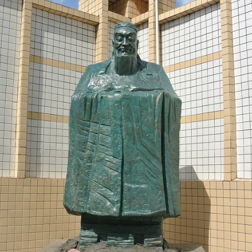 东莞东华中学铸铜孔子雕塑