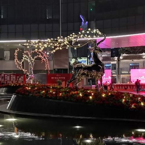 广州天德广场天鹿不锈钢雕塑