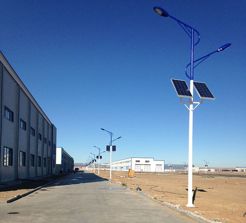 A case of solar street lamp installation in a factory in Hangzhou, Zhejiang Province