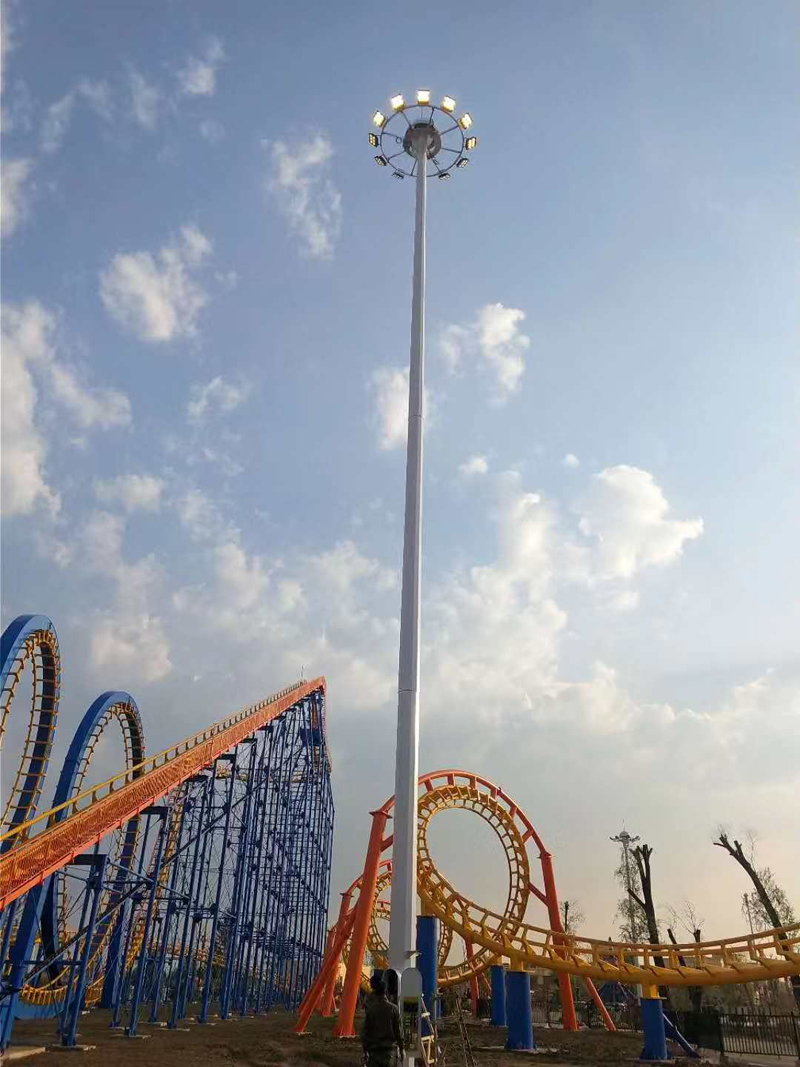 A case of high-pole lamp installation in a certain amusement park in Beijing
