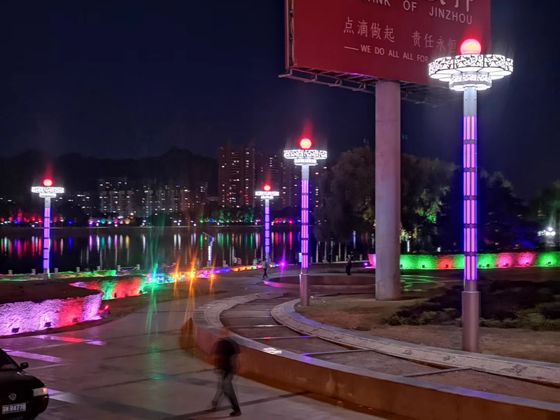 The landscape lighting project of a certain park in Dashiqiao, Liaoning Province