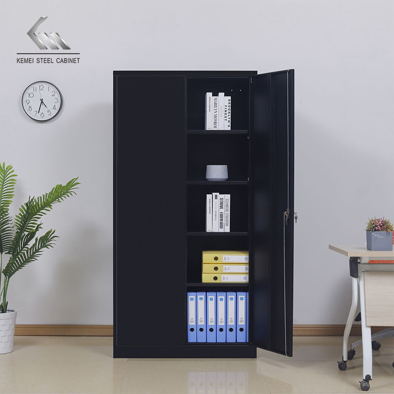 KEMEI Full Height Swing Door Metal Cabinet 4 Shelves
