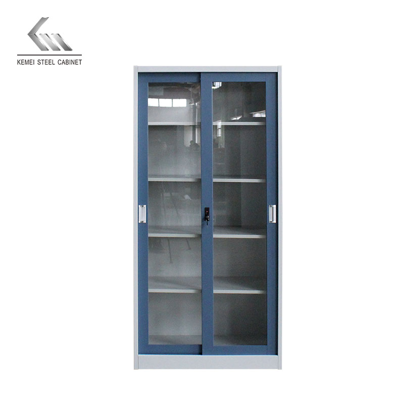 Office Furniture Sliding Glass Door Metal Cupboard