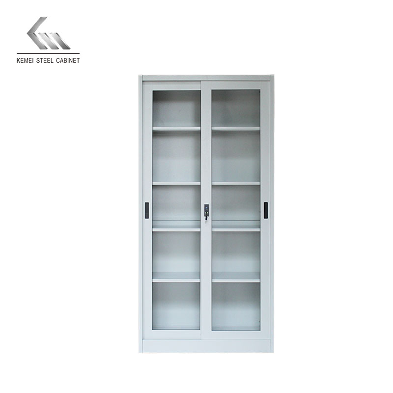 Office Furniture Sliding Glass Door Metal Cupboard