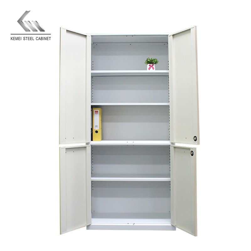 4 Door Storage Cabinet Wooden Color Steel Office Filing Cabinet