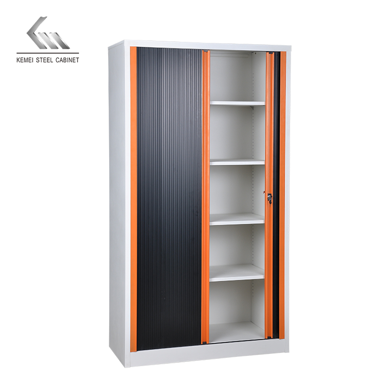 Office Cabinet Tambour Door Roller Storage File Cupboard