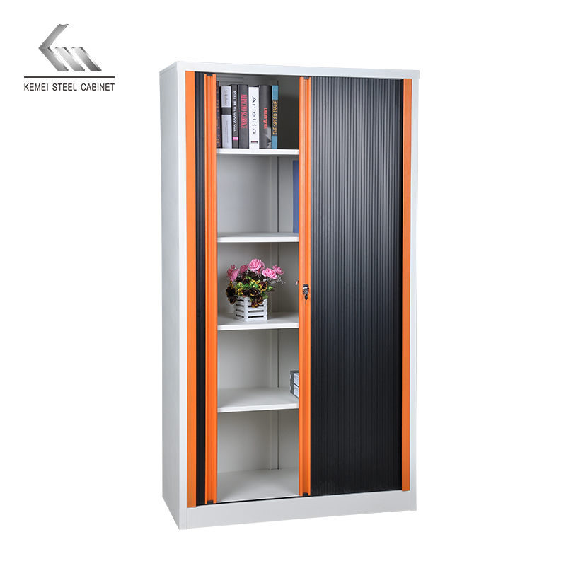Office Cabinet Tambour Door Roller Storage File Cupboard