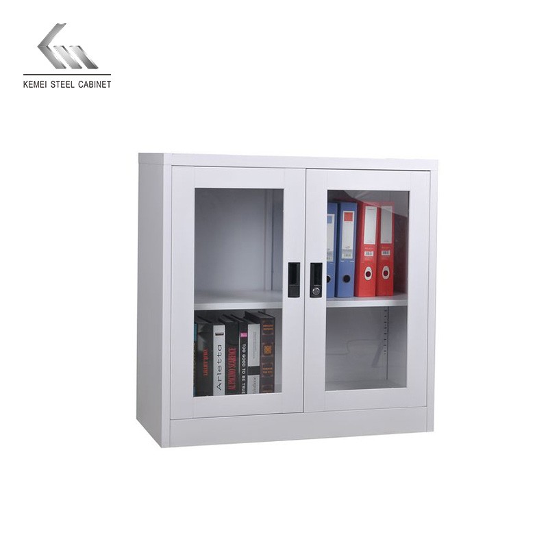 Good Quality Low Steel Cabinet Office Glass Swing Doors Metal Cabinet