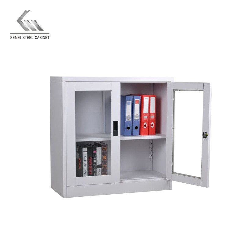 Good Quality Low Steel Cabinet Office Glass Swing Doors Metal Cabinet