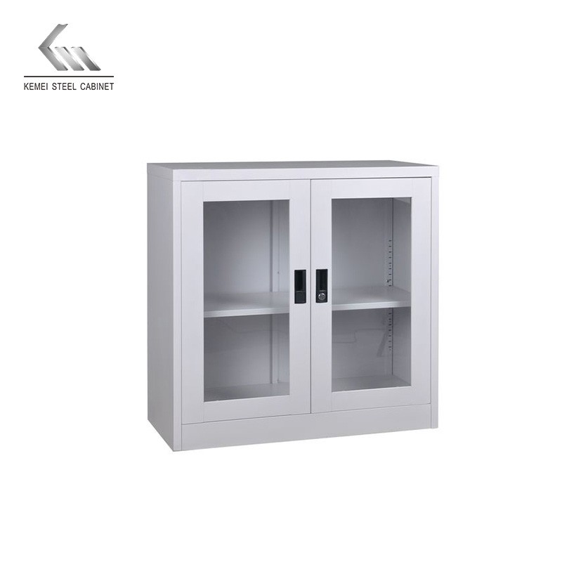 Good Quality Low Steel Cabinet Office Glass Swing Doors Metal Cabinet