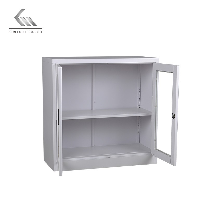 Good Quality Low Steel Cabinet Office Glass Swing Doors Metal Cabinet