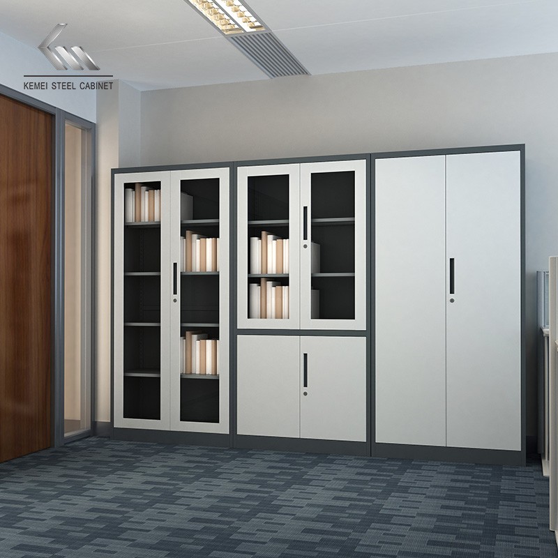Modern Home Office Steel Furniture Gray Metal Storage Cabinet 